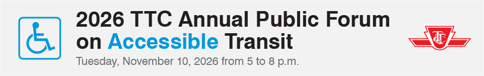 TTC 2026 Accessible Transit event banner